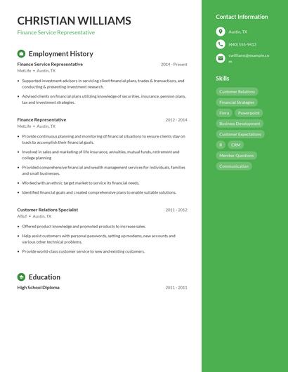 Resume example 4