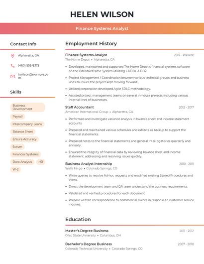 Resume example 3