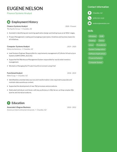 Resume example 5