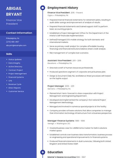 Resume example 4
