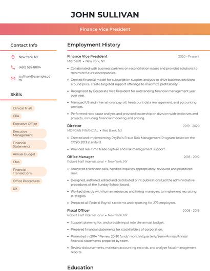 Resume example 3