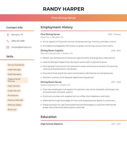 Resume example 3
