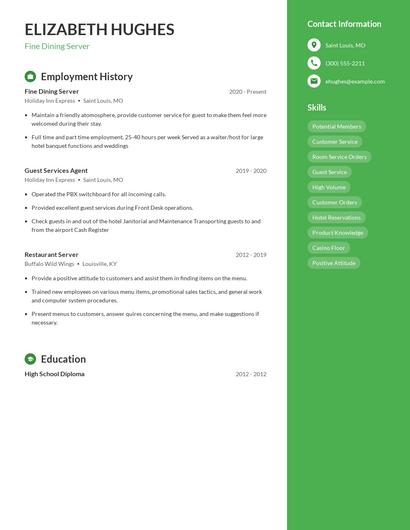 Resume example 5