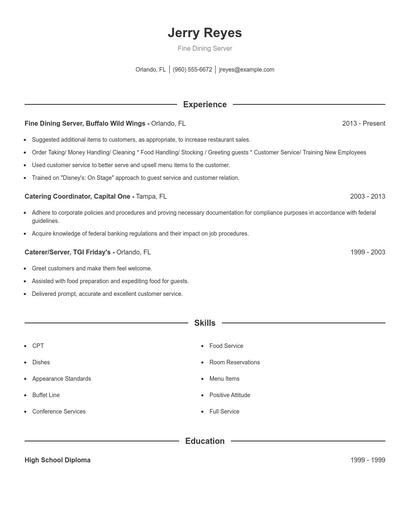 Resume example 1