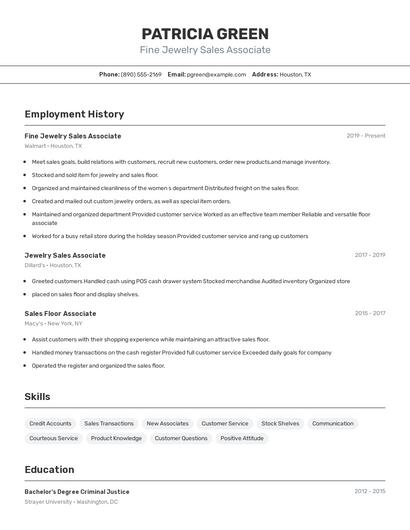 Resume example 2