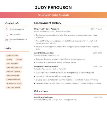 Resume example 3