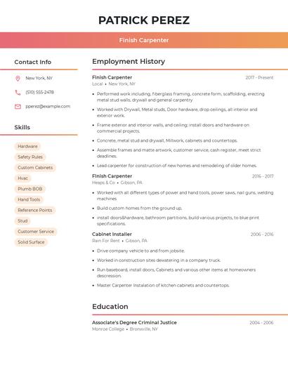 Resume example 3
