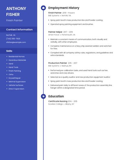 Finish Painter Resume