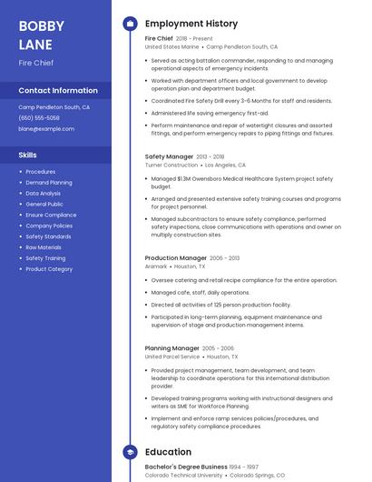 Resume example 4