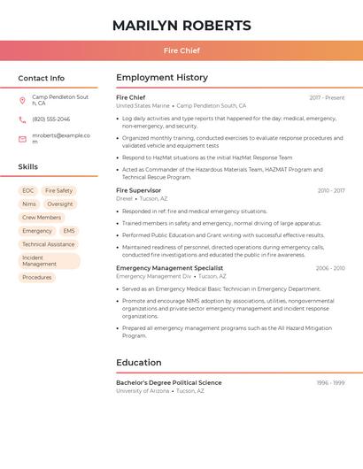 Resume example 3