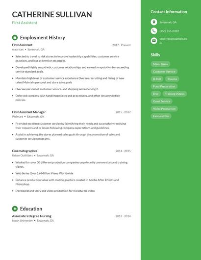 Resume example 5