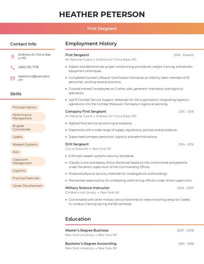Resume example 3