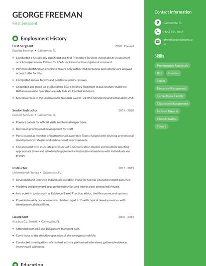 Resume example 4