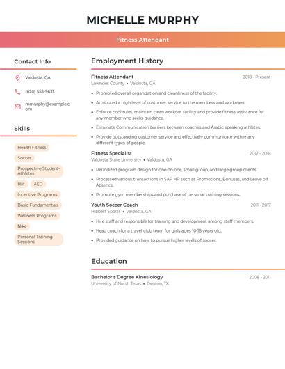 Resume example 3