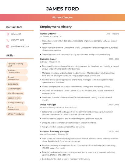 Resume example 3