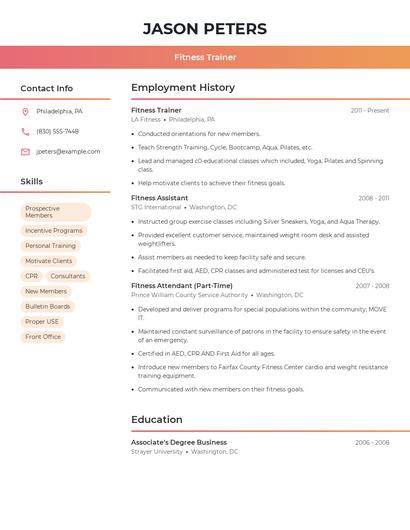 Resume example 3