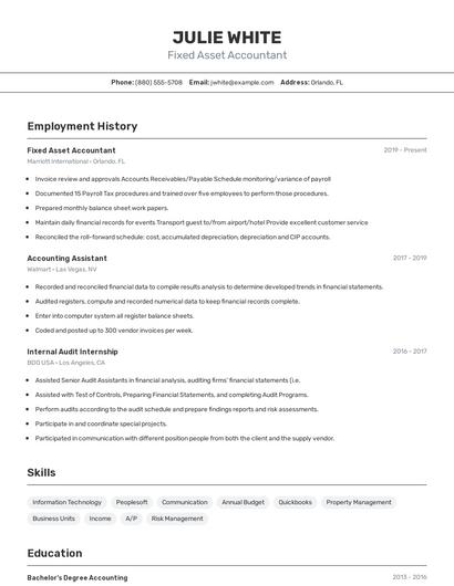 Resume example 2