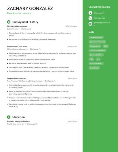 Resume example 5