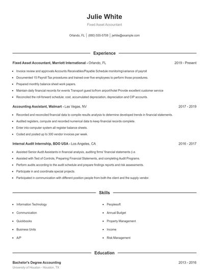 Resume example 1