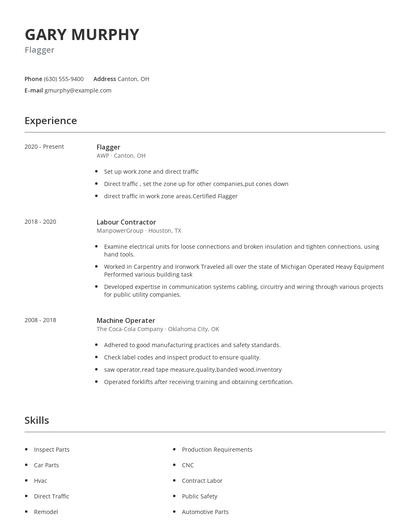 Flagger Resume