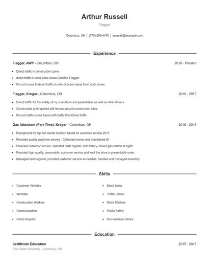 Flagger Resume