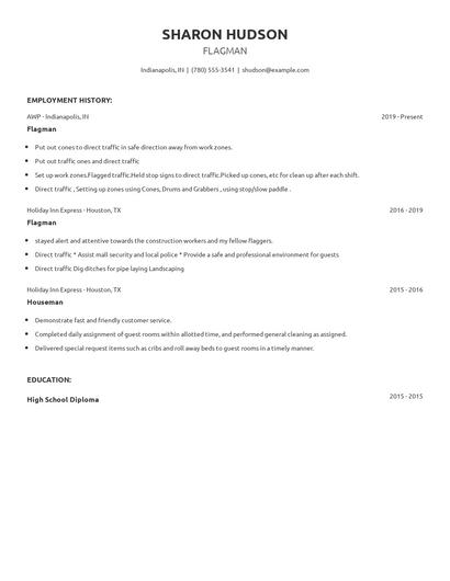 Flagman Resume