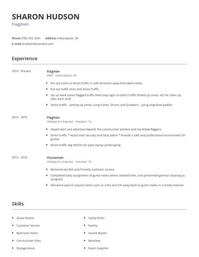 Flagman Resume
