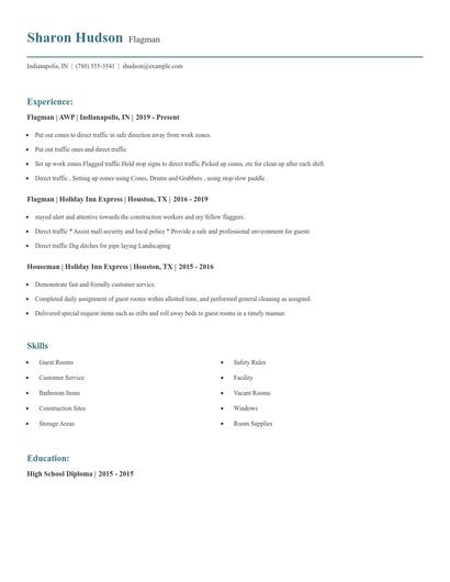 Flagman Resume