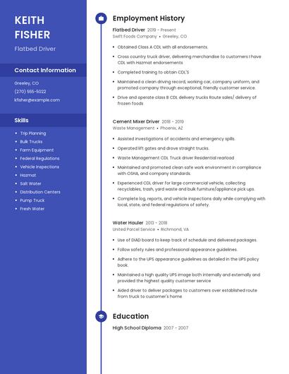 Resume example 5