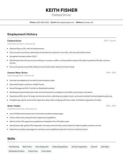 Resume example 2