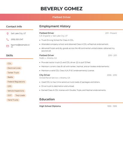 Resume example 3