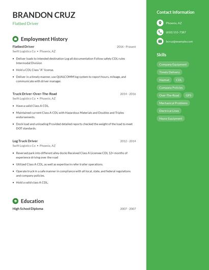 Resume example 4