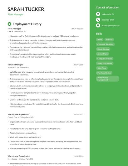 Resume example 5