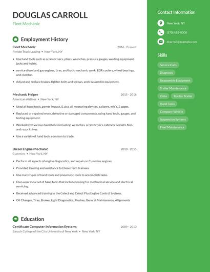 Resume example 5