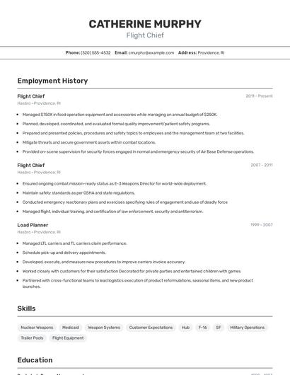 Resume example 2