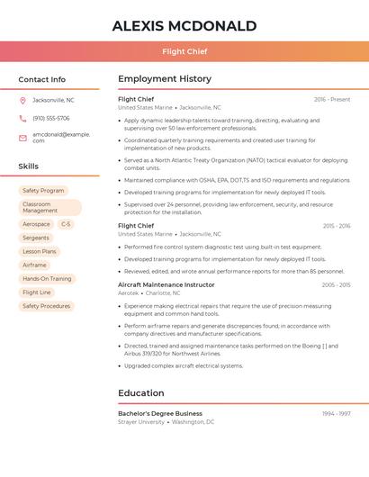 Resume example 3