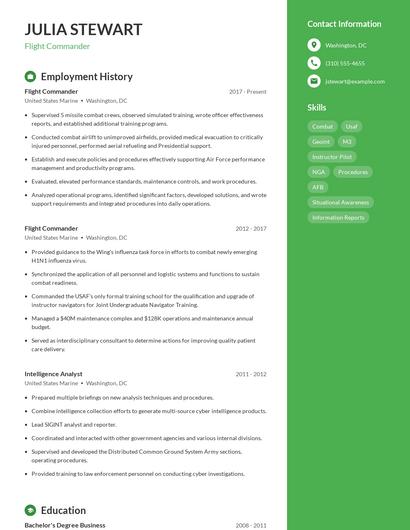 Resume example 5