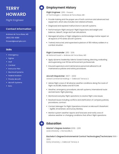 Flight Engineer Resume
