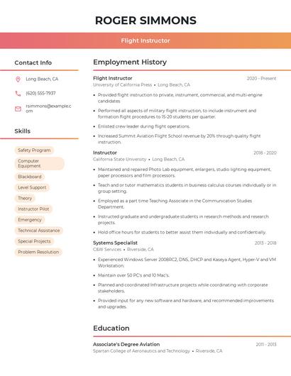 Resume example 3
