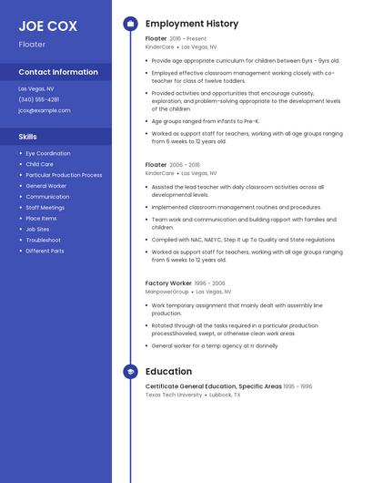 Resume example 5