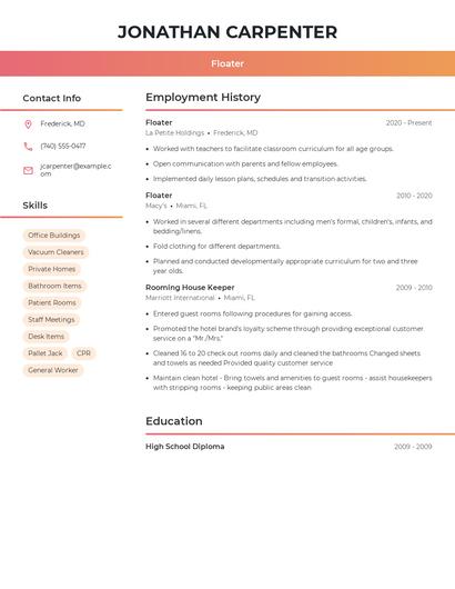 Resume example 3