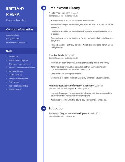 Resume example 4
