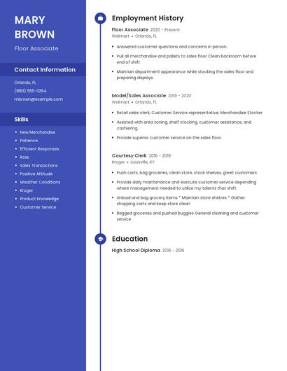 Floor Associate Resume