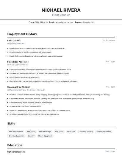 Resume example 2