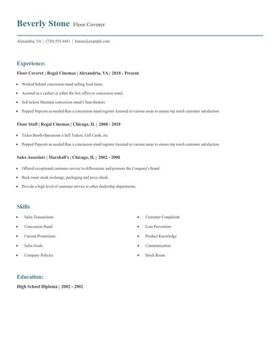 Floor Coverer Resume