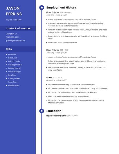 Floor Finisher Resume