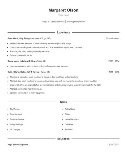 Resume example 1