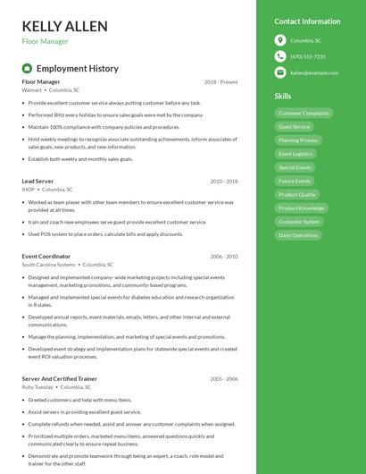Resume example 4