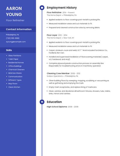 Floor Refinisher Resume