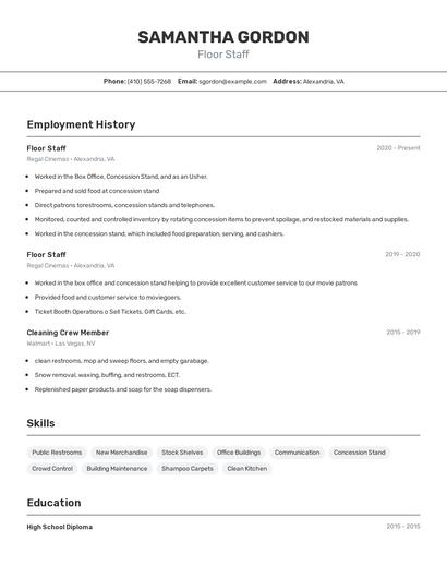 Resume example 2